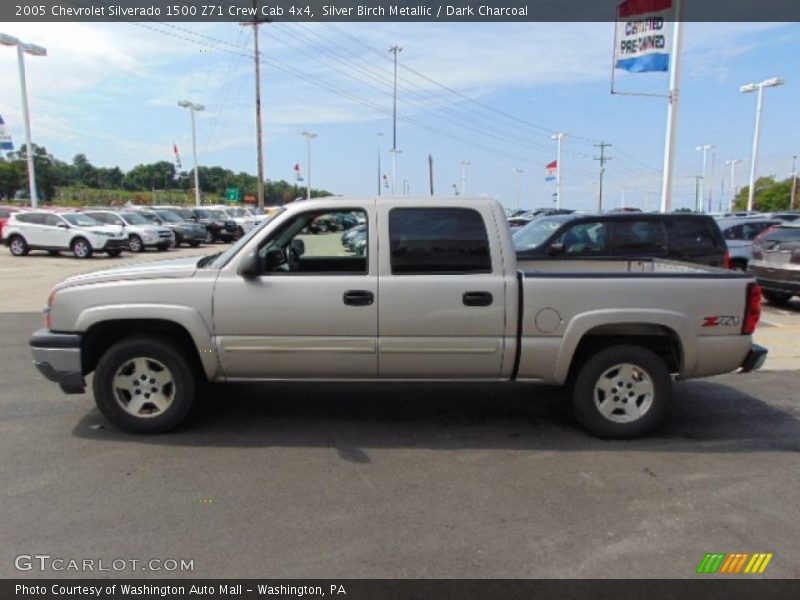 Silver Birch Metallic / Dark Charcoal 2005 Chevrolet Silverado 1500 Z71 Crew Cab 4x4