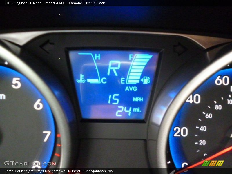 Diamond Silver / Black 2015 Hyundai Tucson Limited AWD