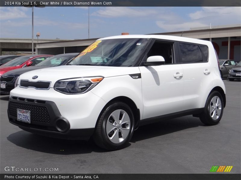Clear White / Black Diamond Woven Cloth 2014 Kia Soul 1.6