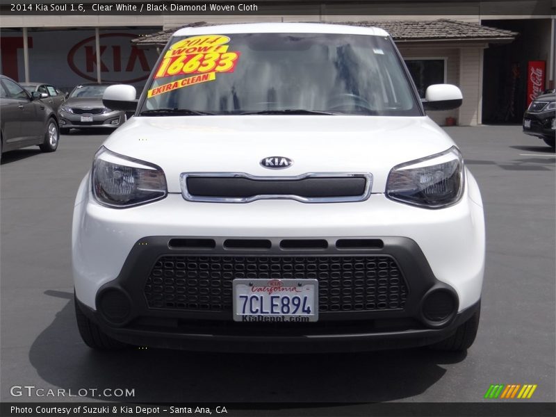 Clear White / Black Diamond Woven Cloth 2014 Kia Soul 1.6