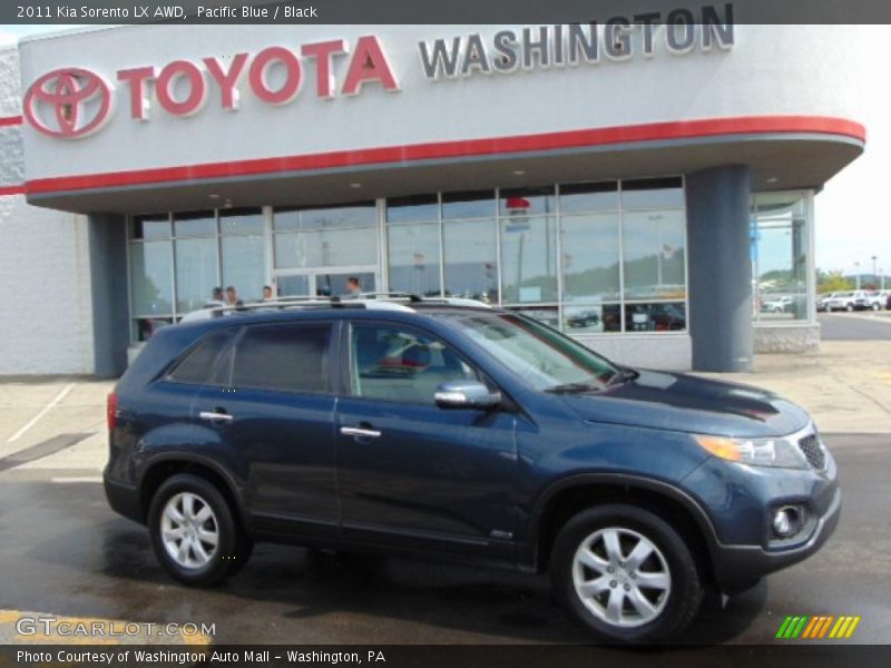 Pacific Blue / Black 2011 Kia Sorento LX AWD