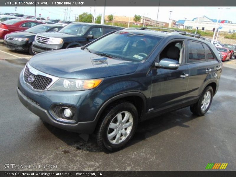 Pacific Blue / Black 2011 Kia Sorento LX AWD