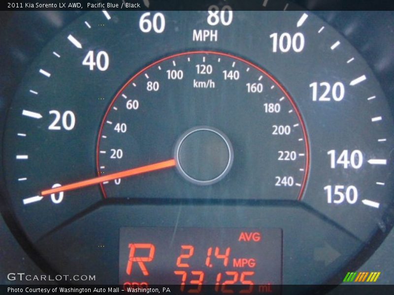 Pacific Blue / Black 2011 Kia Sorento LX AWD