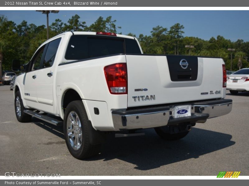 Blizzard White / Almond 2012 Nissan Titan SL Crew Cab 4x4