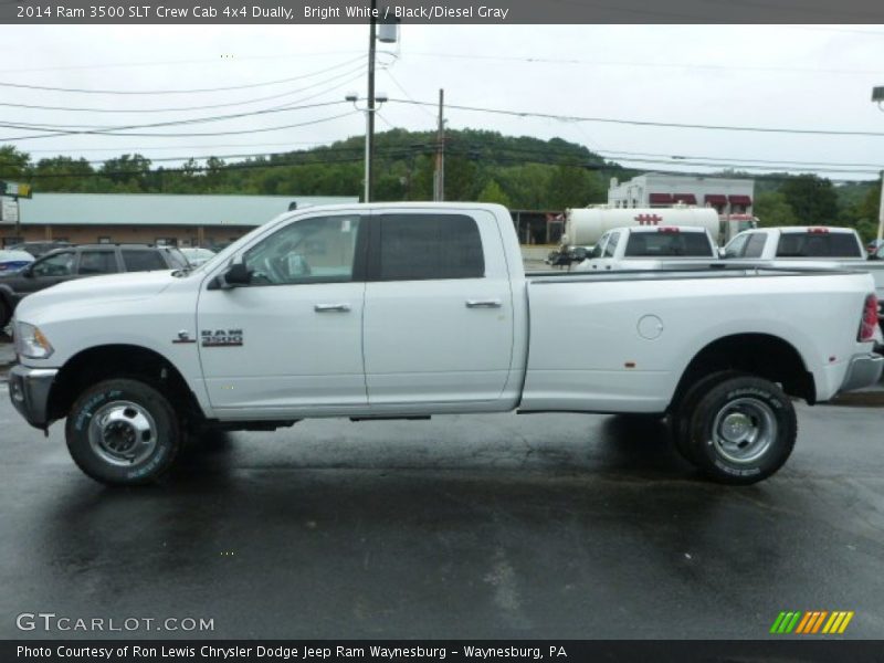 Bright White / Black/Diesel Gray 2014 Ram 3500 SLT Crew Cab 4x4 Dually