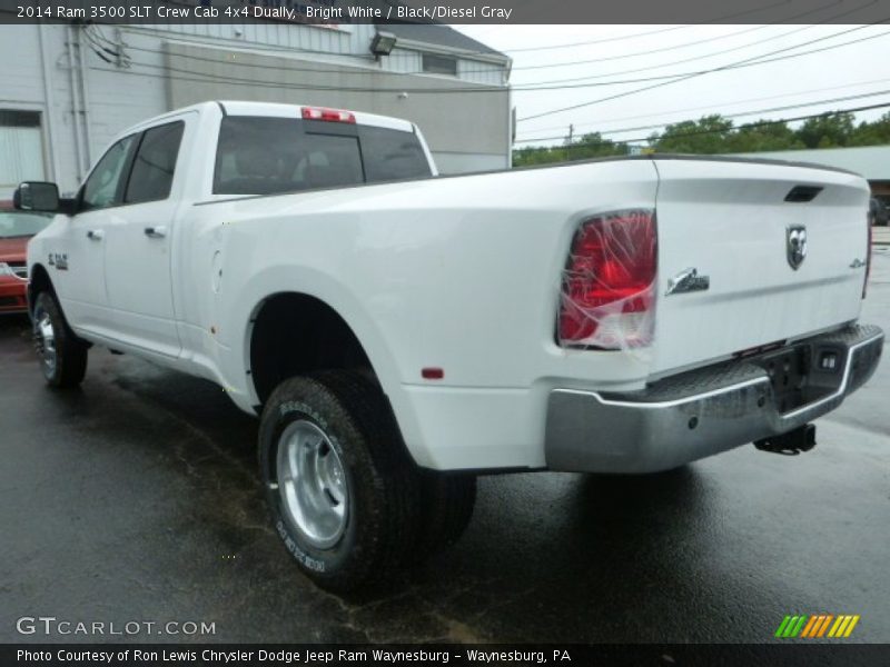 Bright White / Black/Diesel Gray 2014 Ram 3500 SLT Crew Cab 4x4 Dually