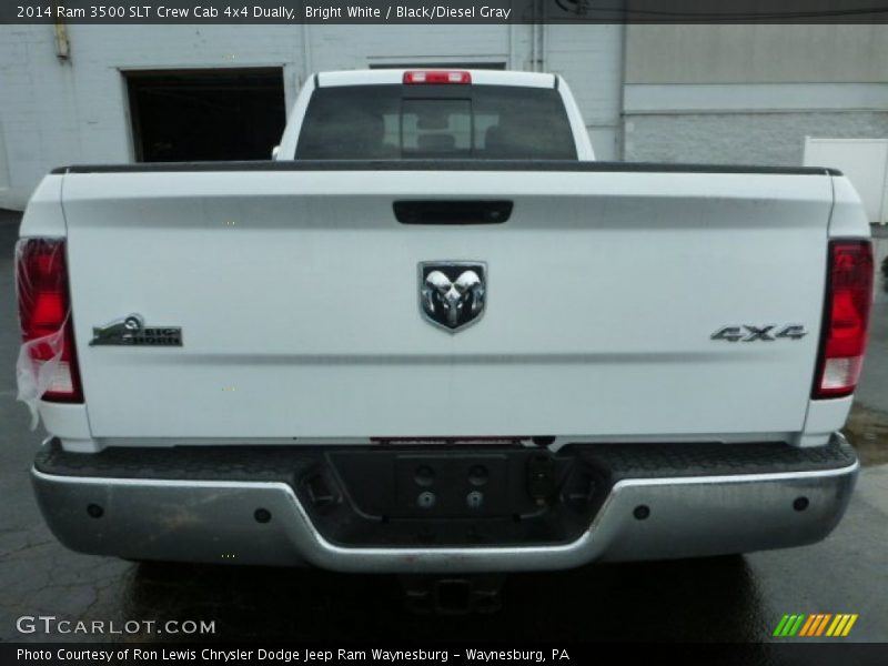 Bright White / Black/Diesel Gray 2014 Ram 3500 SLT Crew Cab 4x4 Dually