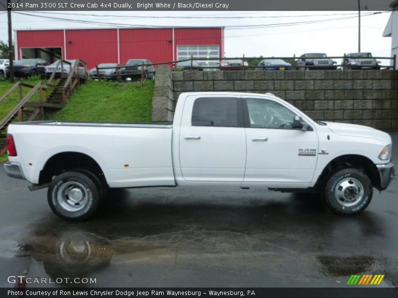 Bright White / Black/Diesel Gray 2014 Ram 3500 SLT Crew Cab 4x4 Dually