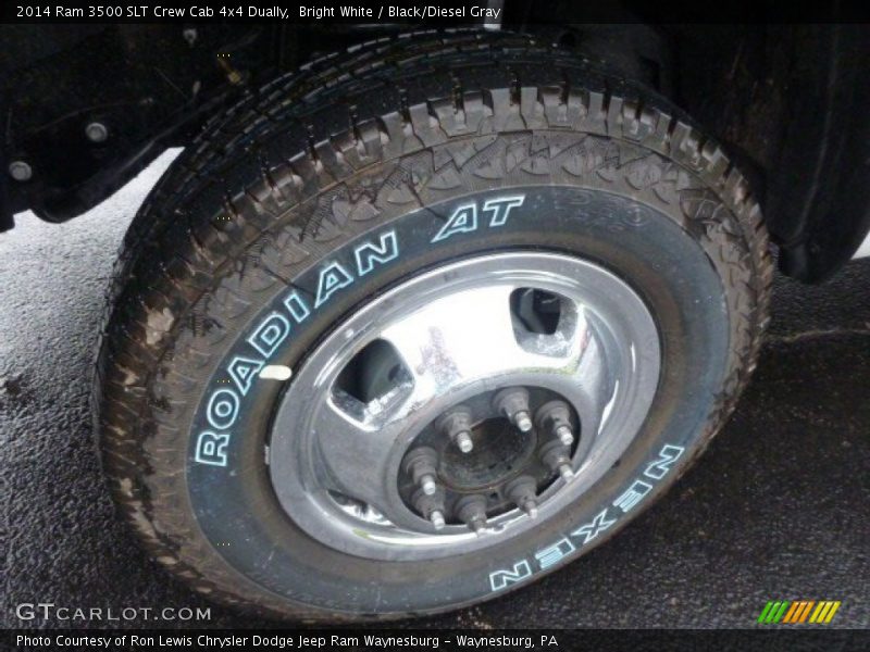 Bright White / Black/Diesel Gray 2014 Ram 3500 SLT Crew Cab 4x4 Dually