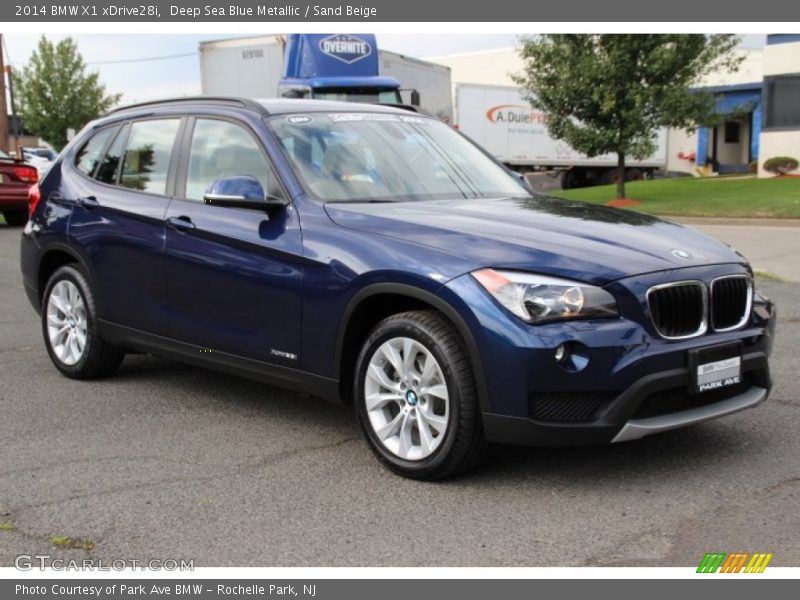 Deep Sea Blue Metallic / Sand Beige 2014 BMW X1 xDrive28i