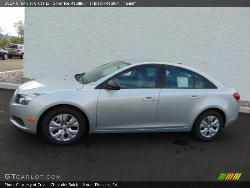 Silver Ice Metallic / Jet Black/Medium Titanium 2014 Chevrolet Cruze LS