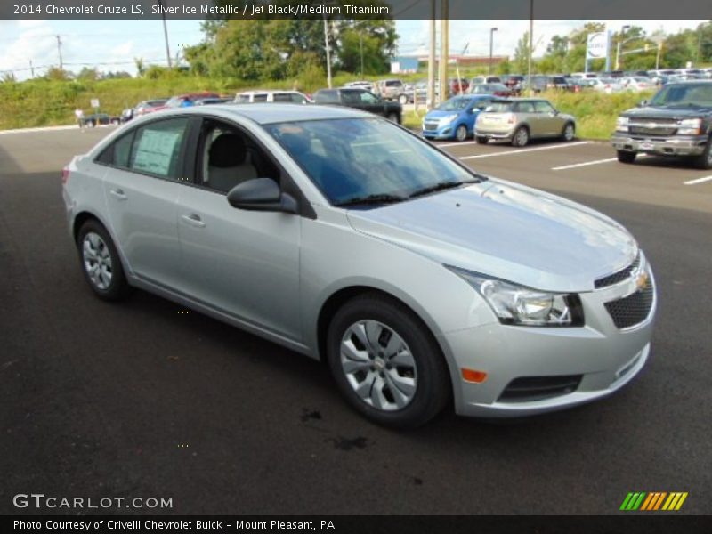 Silver Ice Metallic / Jet Black/Medium Titanium 2014 Chevrolet Cruze LS