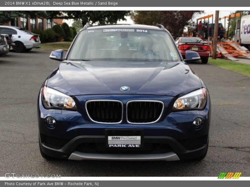 Deep Sea Blue Metallic / Sand Beige 2014 BMW X1 xDrive28i