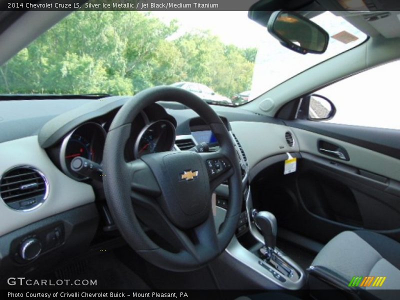 Silver Ice Metallic / Jet Black/Medium Titanium 2014 Chevrolet Cruze LS
