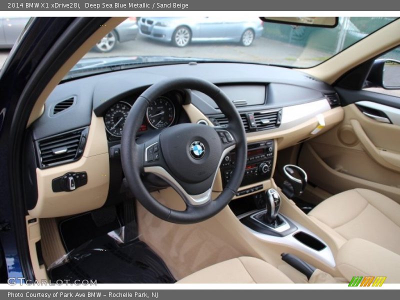 Deep Sea Blue Metallic / Sand Beige 2014 BMW X1 xDrive28i