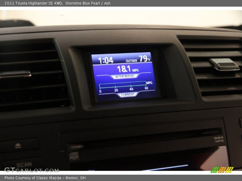 Shoreline Blue Pearl / Ash 2011 Toyota Highlander SE 4WD