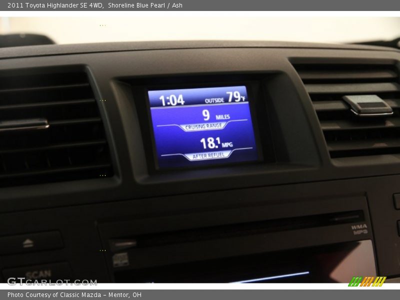 Shoreline Blue Pearl / Ash 2011 Toyota Highlander SE 4WD