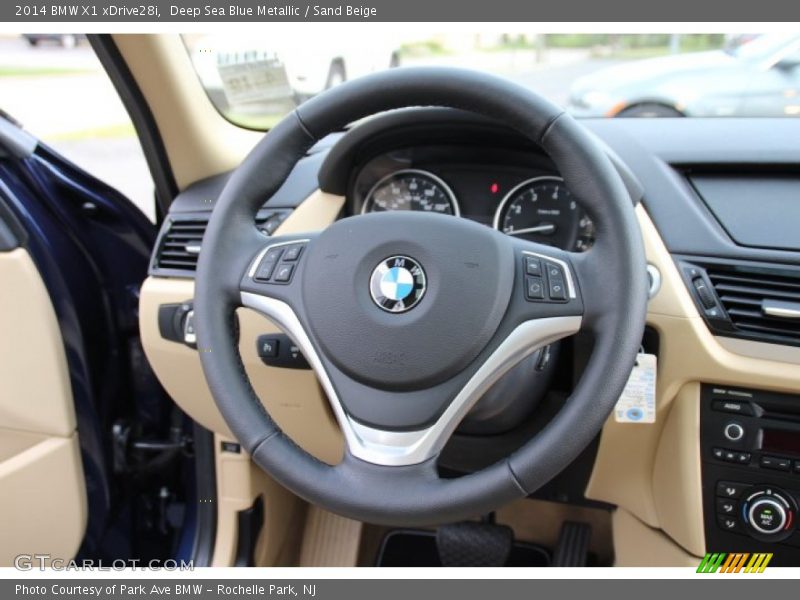 Deep Sea Blue Metallic / Sand Beige 2014 BMW X1 xDrive28i