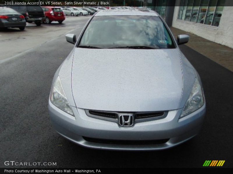 Satin Silver Metallic / Black 2003 Honda Accord EX V6 Sedan