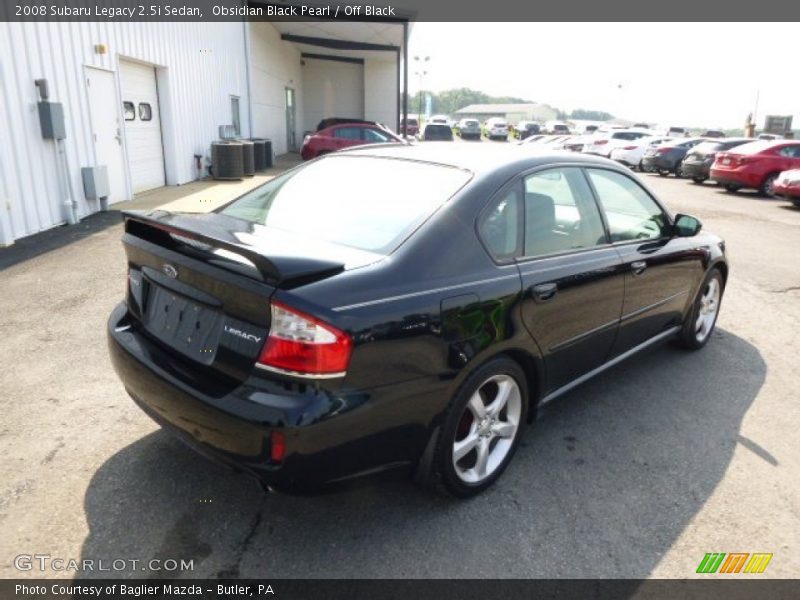 Obsidian Black Pearl / Off Black 2008 Subaru Legacy 2.5i Sedan