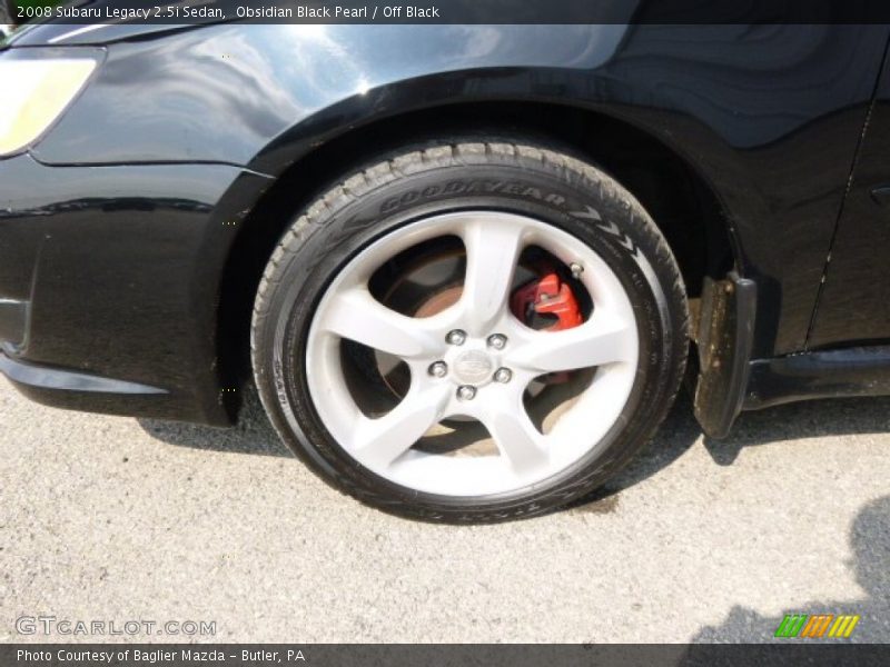 Obsidian Black Pearl / Off Black 2008 Subaru Legacy 2.5i Sedan