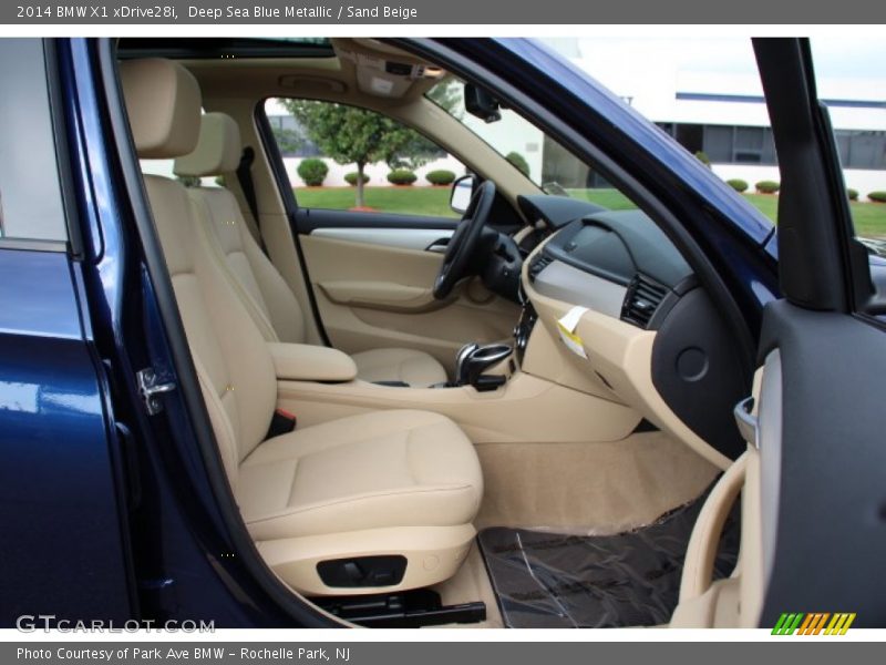 Deep Sea Blue Metallic / Sand Beige 2014 BMW X1 xDrive28i