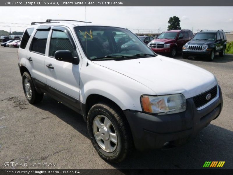 Oxford White / Medium Dark Pebble 2003 Ford Escape XLT V6 4WD