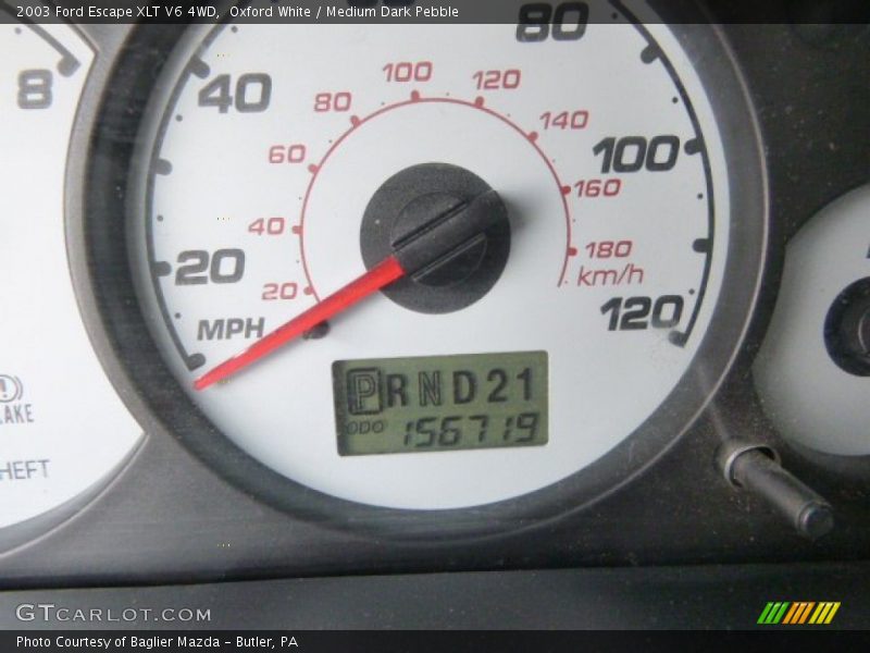 Oxford White / Medium Dark Pebble 2003 Ford Escape XLT V6 4WD