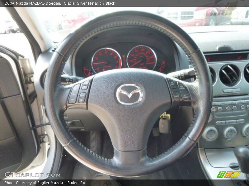 Glacier Silver Metallic / Black 2004 Mazda MAZDA6 s Sedan