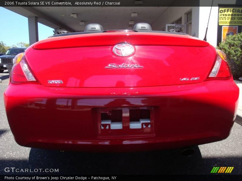 Absolutely Red / Charcoal 2006 Toyota Solara SE V6 Convertible