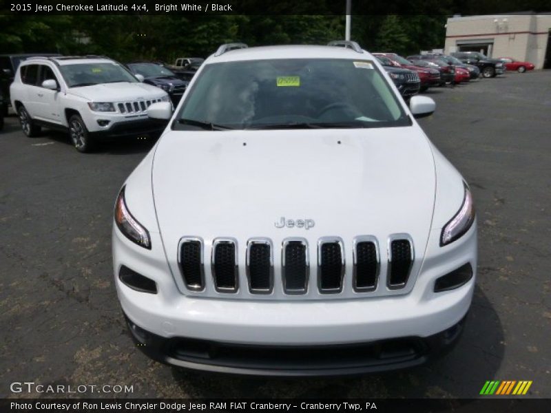 Bright White / Black 2015 Jeep Cherokee Latitude 4x4