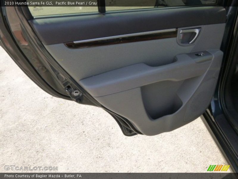 Pacific Blue Pearl / Gray 2010 Hyundai Santa Fe GLS