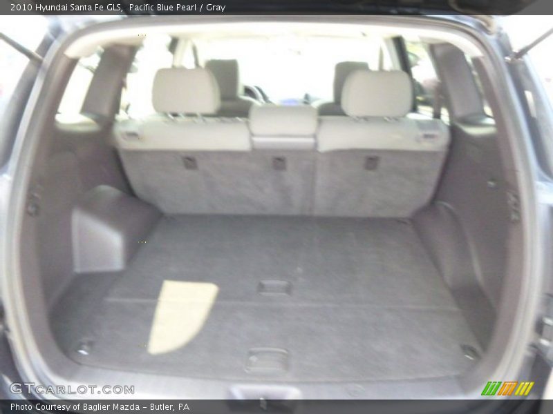 Pacific Blue Pearl / Gray 2010 Hyundai Santa Fe GLS