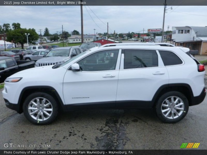 Bright White / Black 2015 Jeep Cherokee Limited 4x4