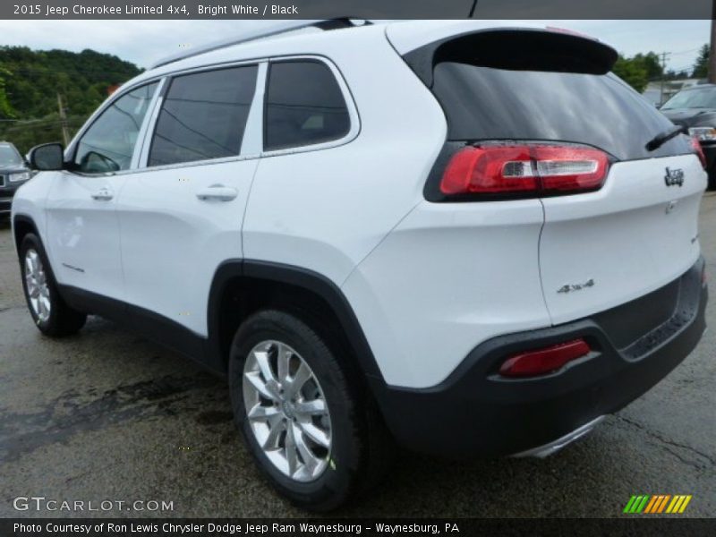 Bright White / Black 2015 Jeep Cherokee Limited 4x4