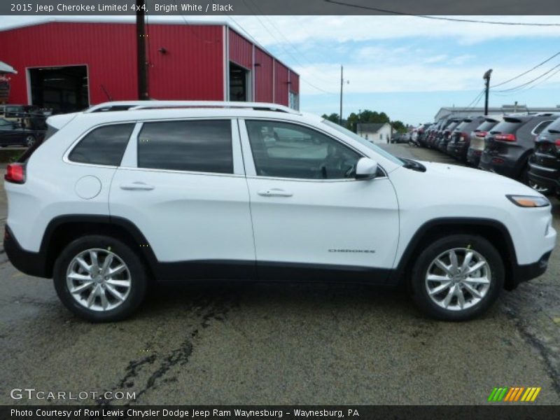 Bright White / Black 2015 Jeep Cherokee Limited 4x4