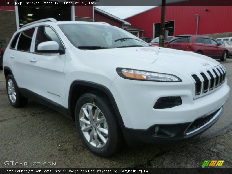 Bright White / Black 2015 Jeep Cherokee Limited 4x4