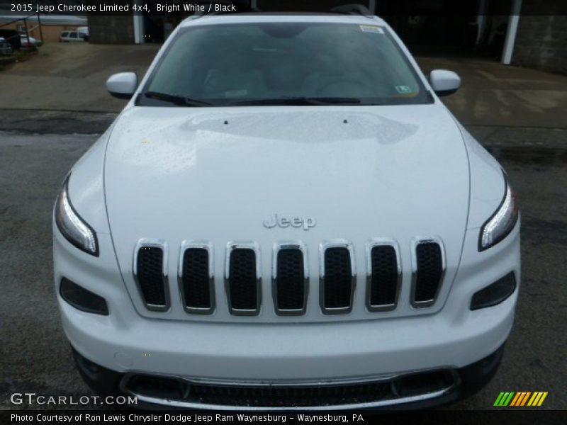 Bright White / Black 2015 Jeep Cherokee Limited 4x4