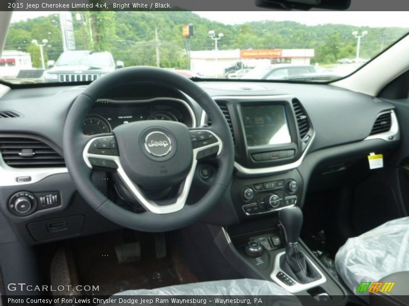Bright White / Black 2015 Jeep Cherokee Limited 4x4