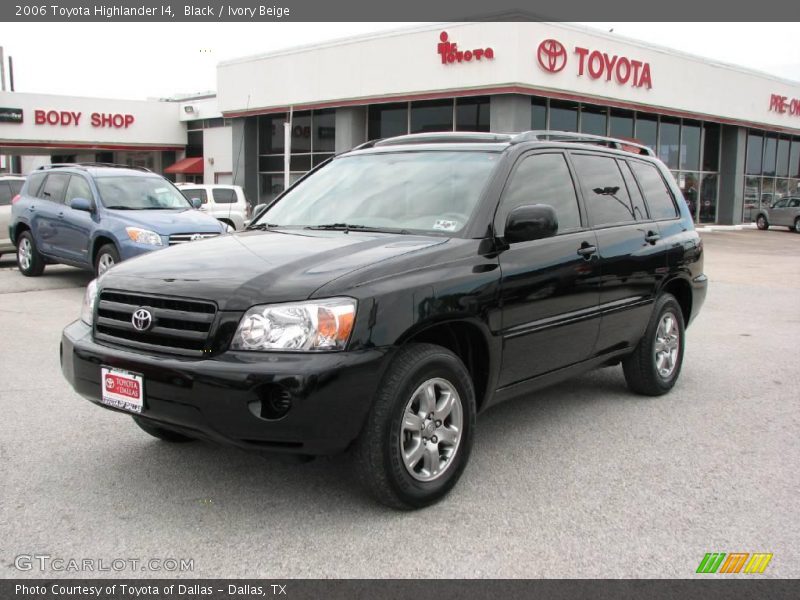 Black / Ivory Beige 2006 Toyota Highlander I4