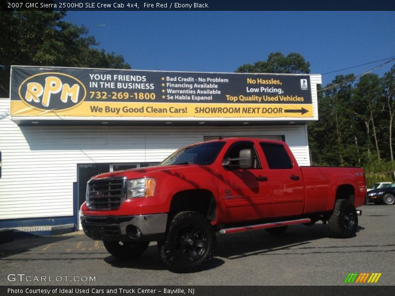 Fire Red / Ebony Black 2007 GMC Sierra 2500HD SLE Crew Cab 4x4
