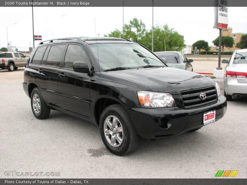 Black / Ivory Beige 2006 Toyota Highlander I4