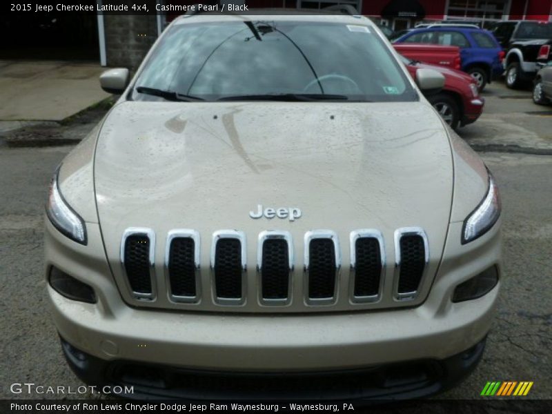 Cashmere Pearl / Black 2015 Jeep Cherokee Latitude 4x4