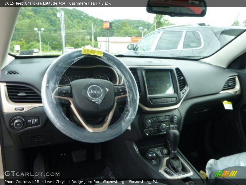 Cashmere Pearl / Black 2015 Jeep Cherokee Latitude 4x4