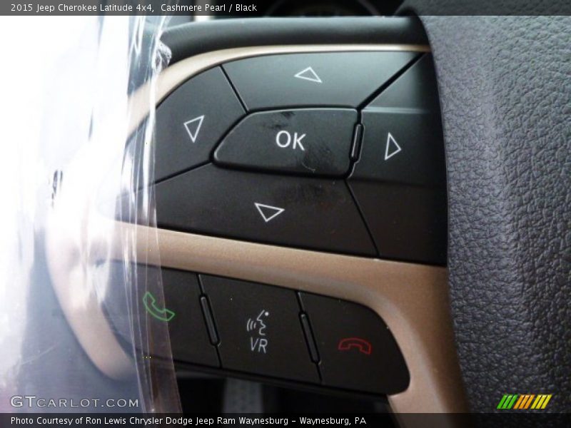 Cashmere Pearl / Black 2015 Jeep Cherokee Latitude 4x4