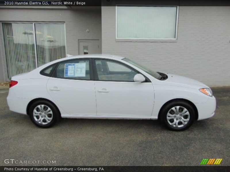 Nordic White / Beige 2010 Hyundai Elantra GLS