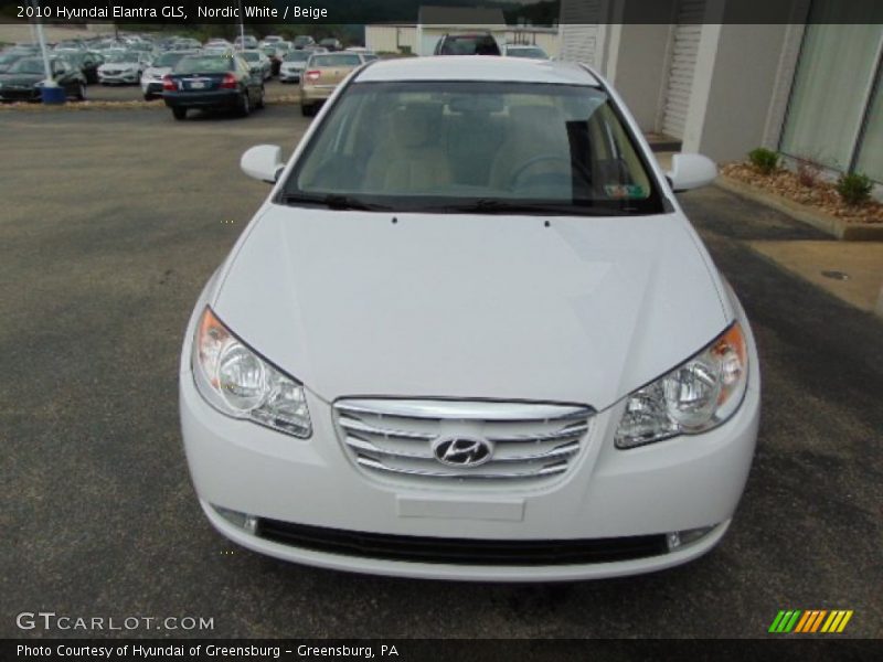 Nordic White / Beige 2010 Hyundai Elantra GLS