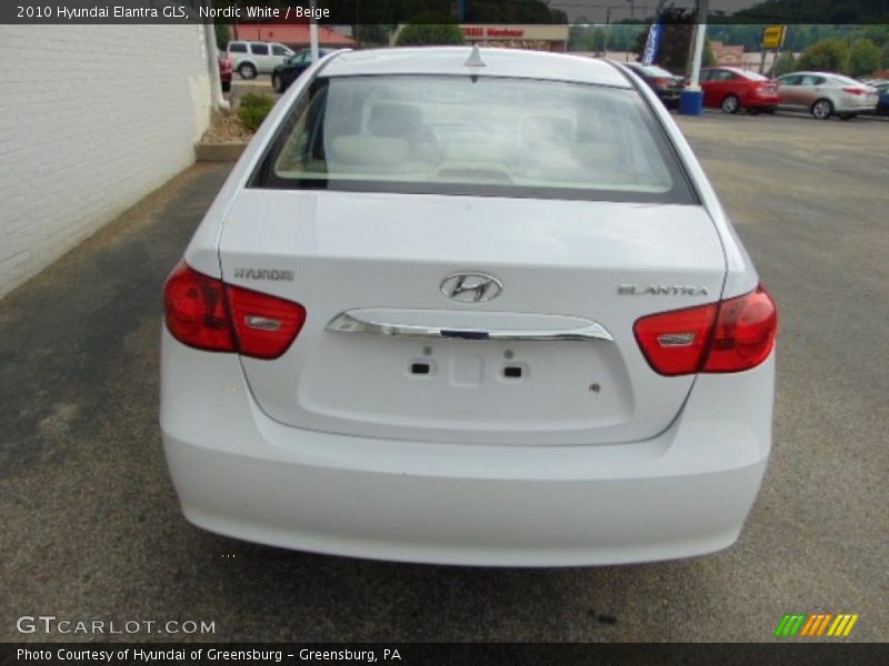 Nordic White / Beige 2010 Hyundai Elantra GLS