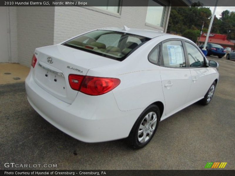 Nordic White / Beige 2010 Hyundai Elantra GLS