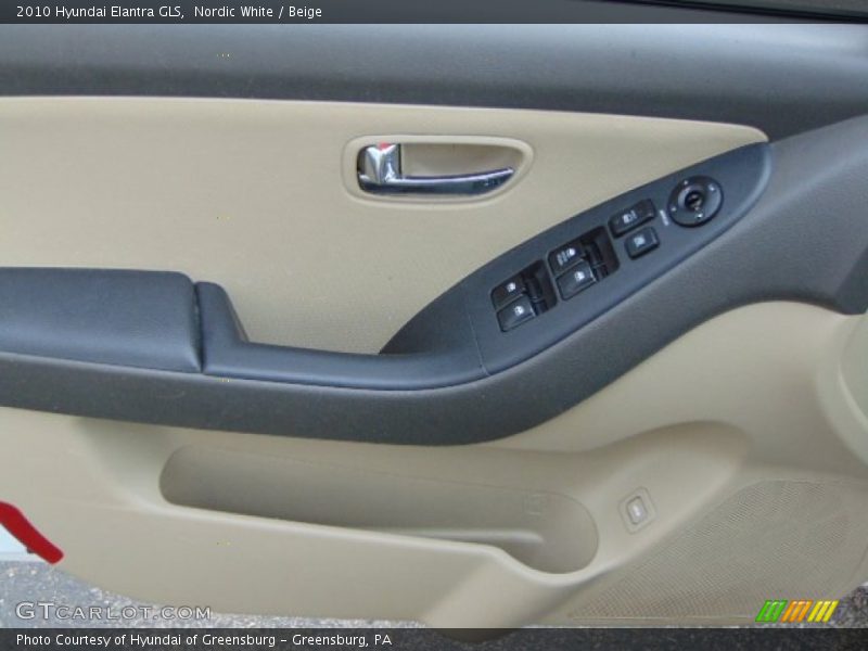 Nordic White / Beige 2010 Hyundai Elantra GLS